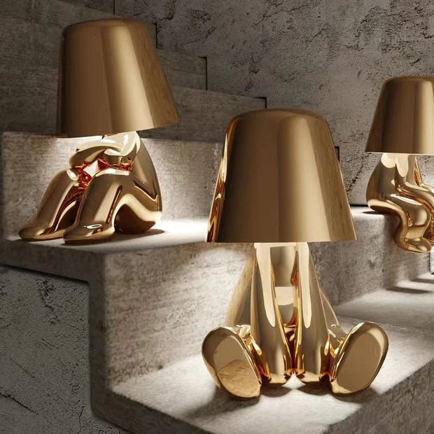 Thinker Golden Lamp - DesignsByZuedi