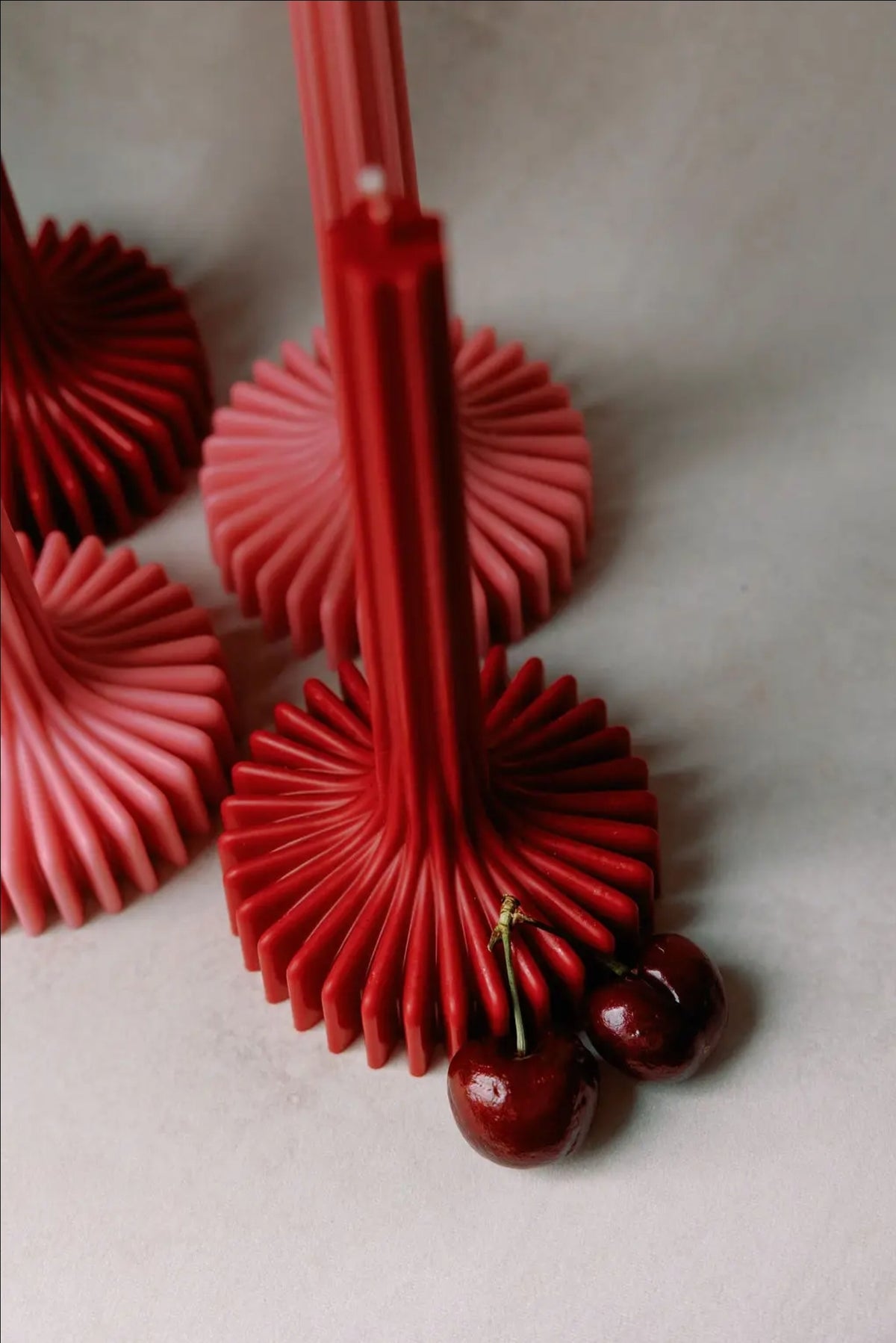 Red Vase Taper Candle