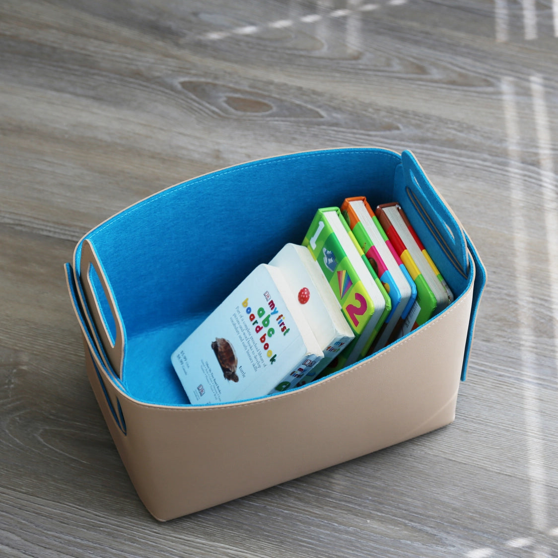 Haddington - Vegan Leather and Felt Storage Basket