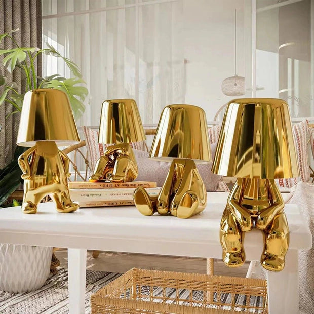 Thinker Golden Lamp - DesignsByZuedi
