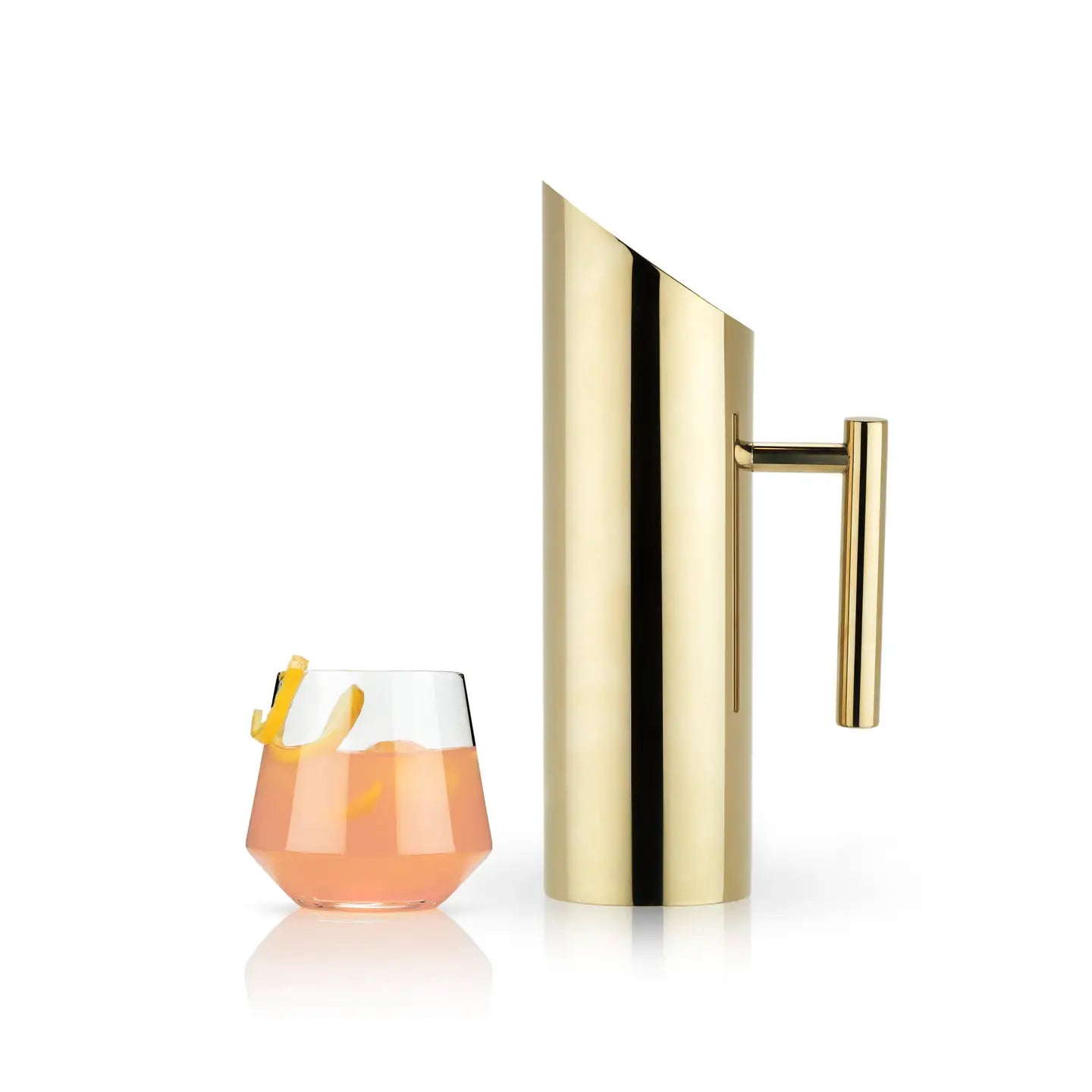 Kencot - Modern Gold-Plated Stainless Steel Pitcher – 46 oz.