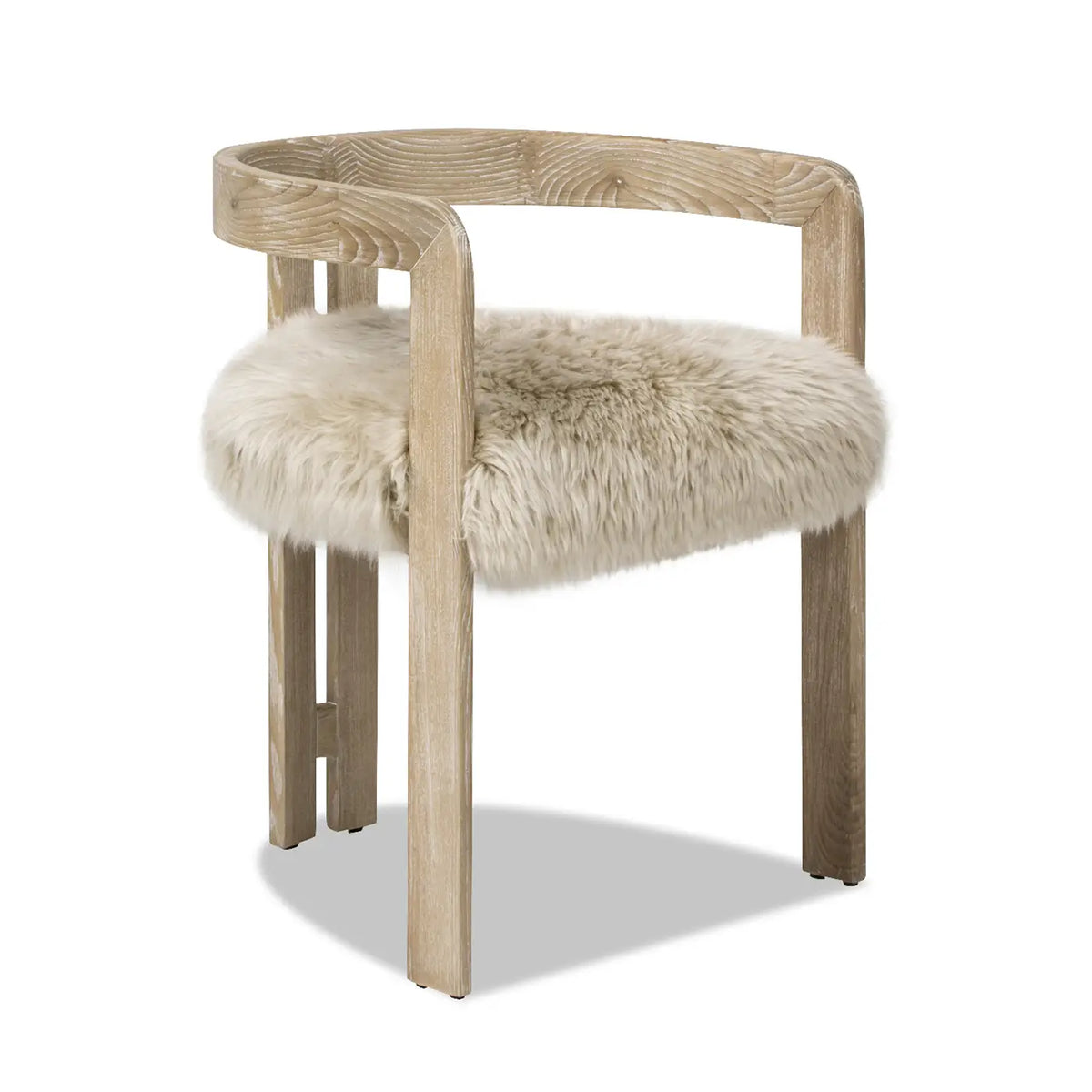 Millwick 21" Low Back Genuine Fur Dining Chair - DesignsByZuedi