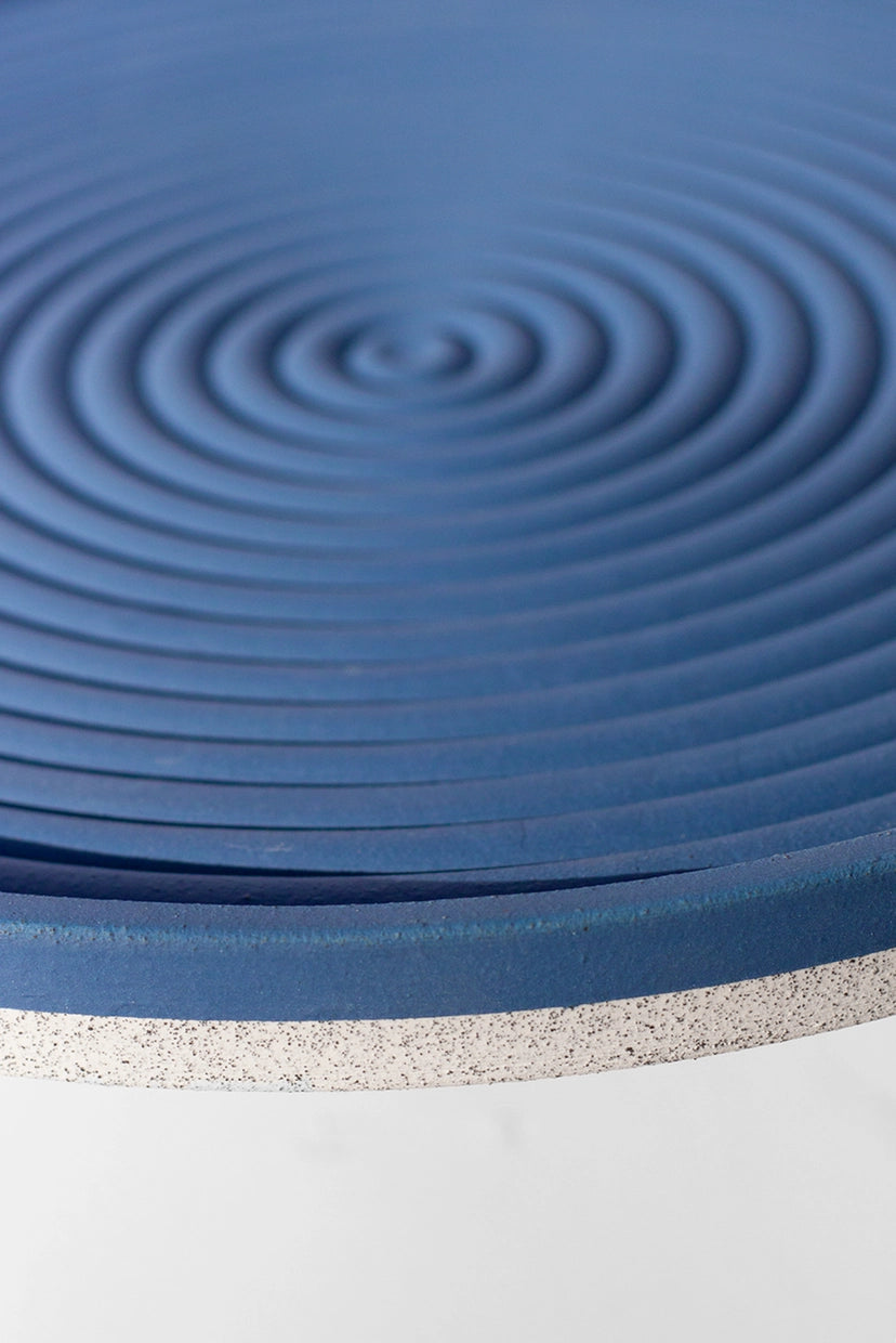 Elim - Concentric Serving Platter, Matte Cobalt