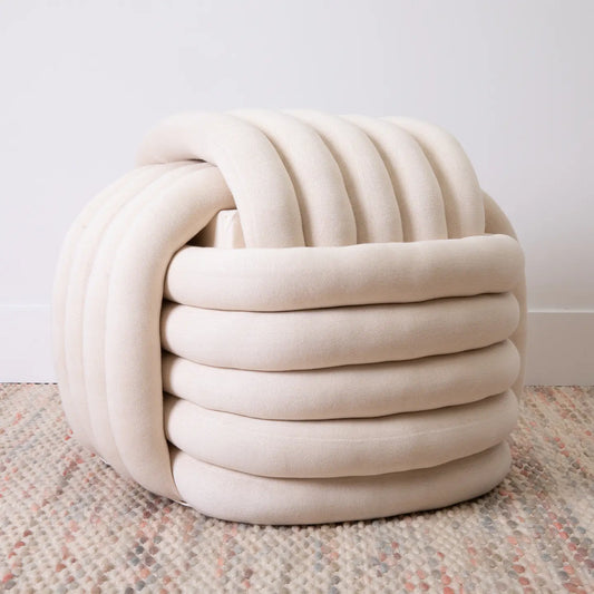Ratcliff Park-Knotted Pouf Large - Natural