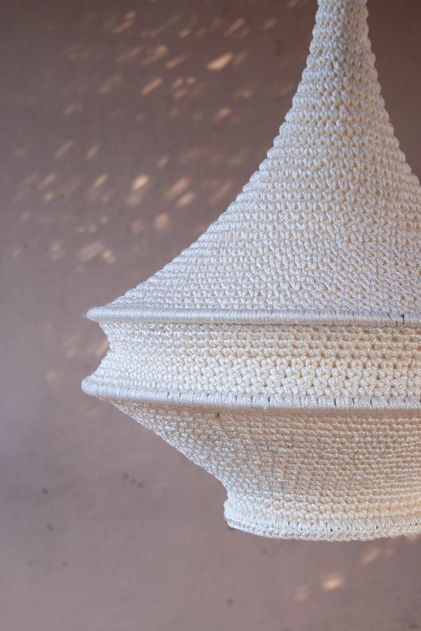 Oracabesa - Modern Crochet Lamp | Boho Light Pendant | Rustic Lampshade - DesignsByZuedi