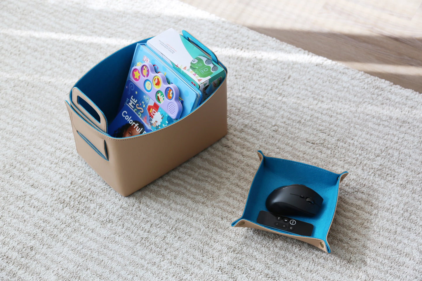 Haddington - Vegan Leather and Felt Storage Basket