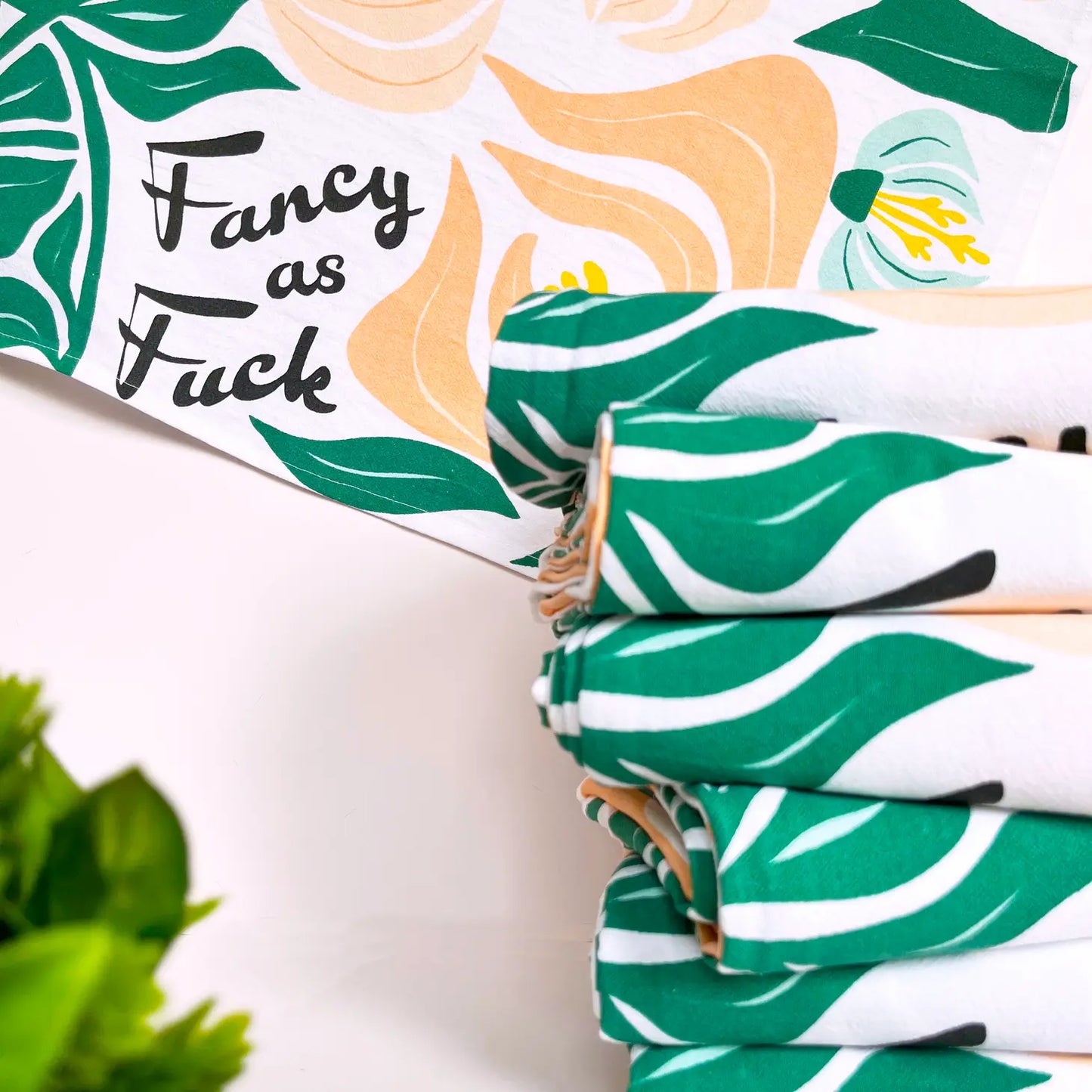 Fancy As Fuck Modern Floral Kitchen Towel