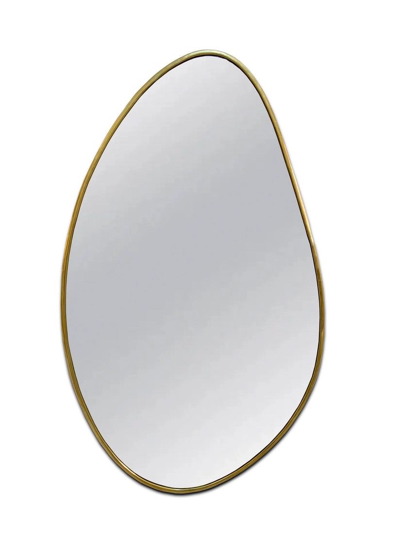 Hazel Grove - Asymmetrical Brass Mirror - Irregular Brass Frame Mirror