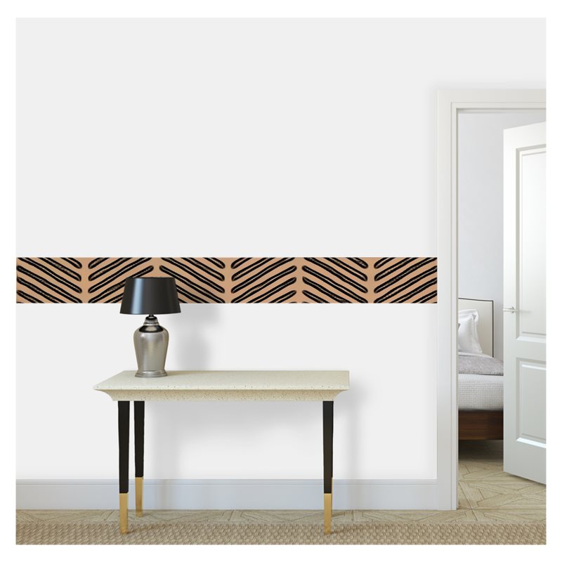 Self-adhesive wallpaper border