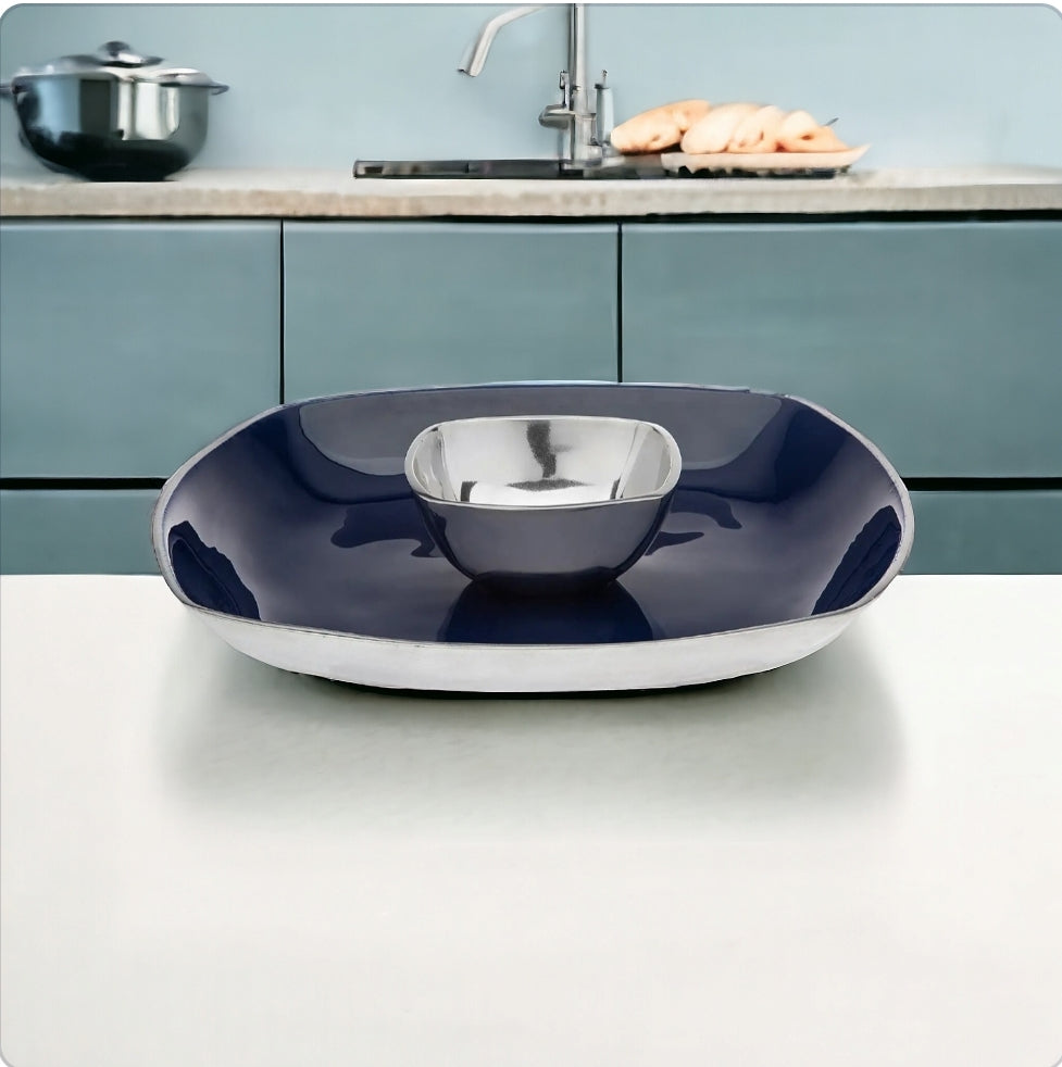 Oberlin - Blue Party Platter