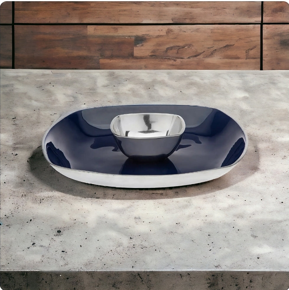 Oberlin - Blue Party Platter