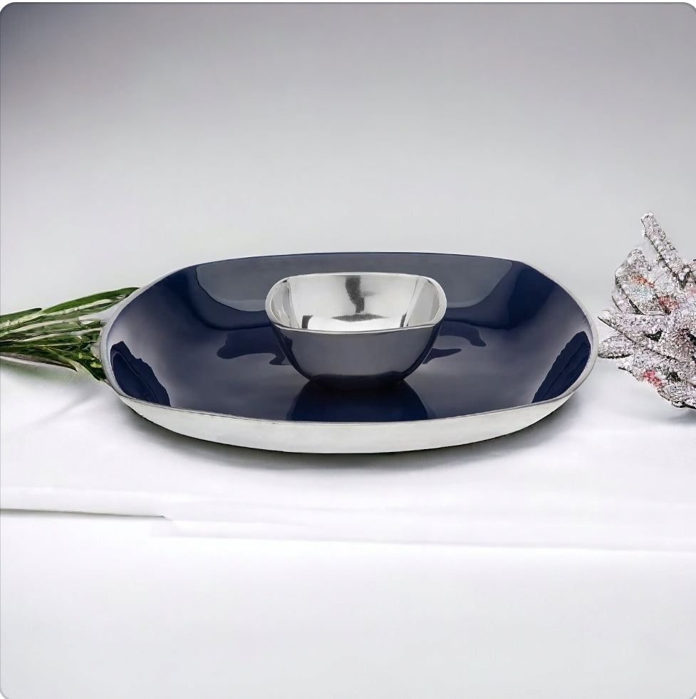Oberlin - Blue Party Platter