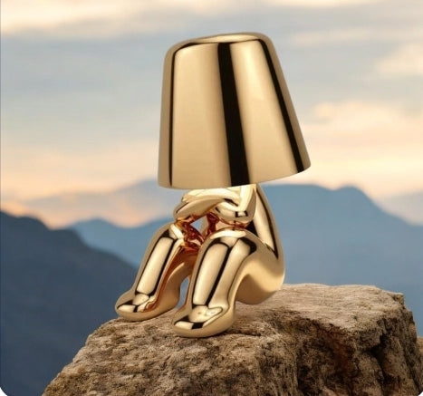 Thinker Golden Lamp - DesignsByZuedi