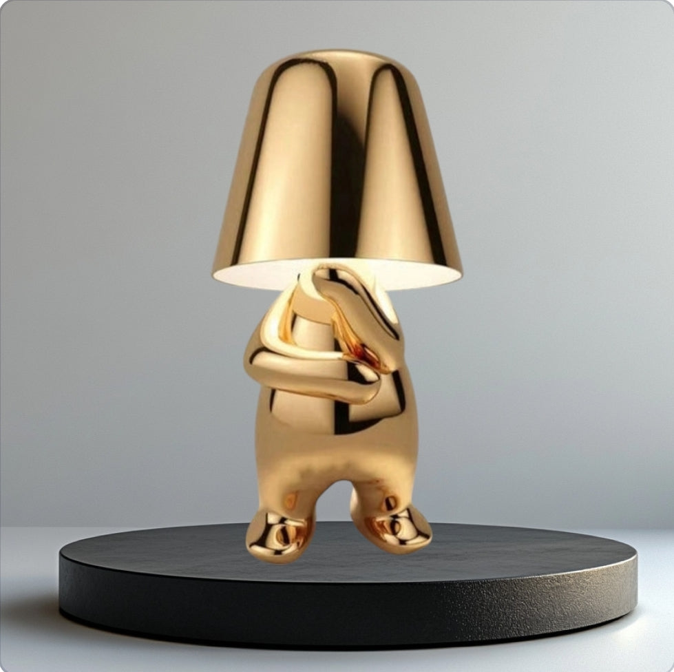 Thinker Golden Lamp - DesignsByZuedi