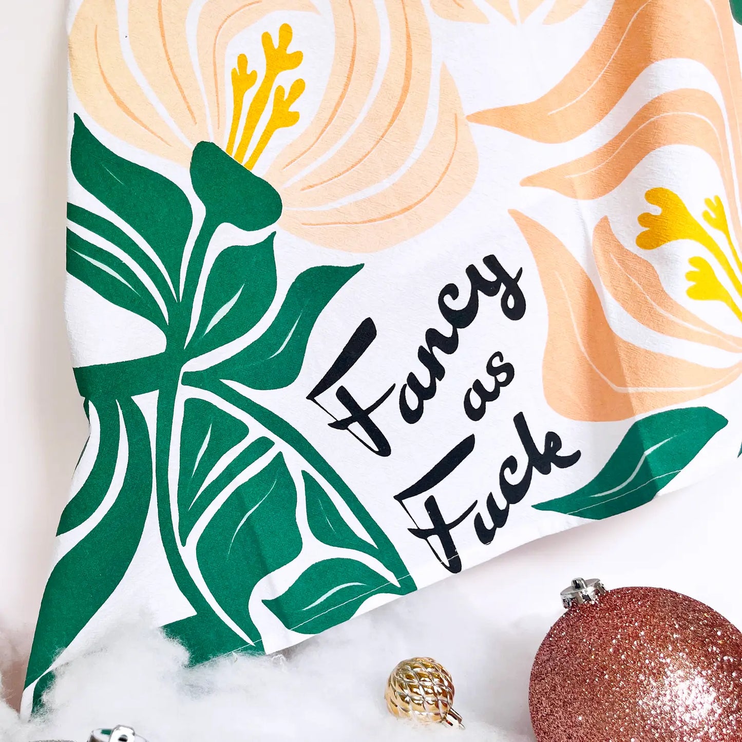 Fancy As Fuck Modern Floral Kitchen Towel