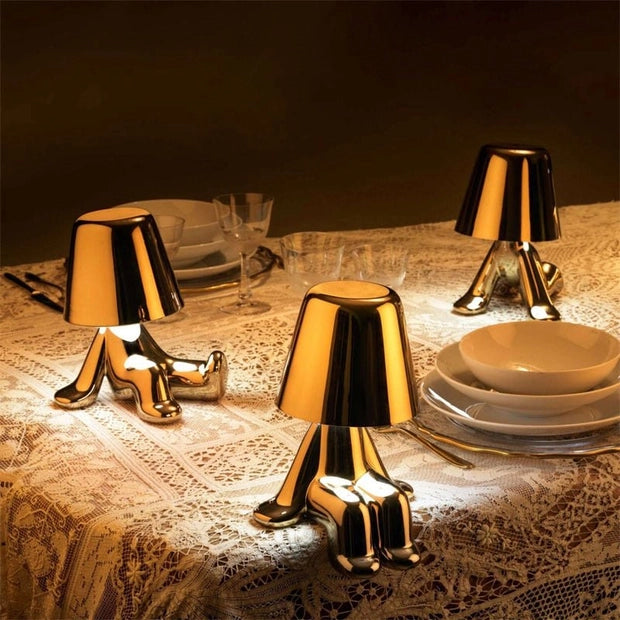 Thinker Golden Lamp - DesignsByZuedi