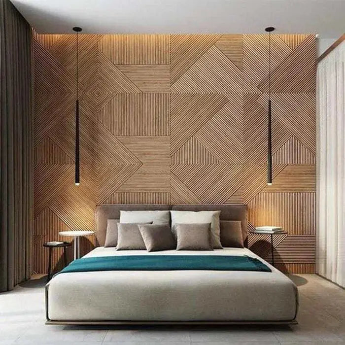 3D Wood Wall Panels 4-Piece Set - DesignsByZuedi