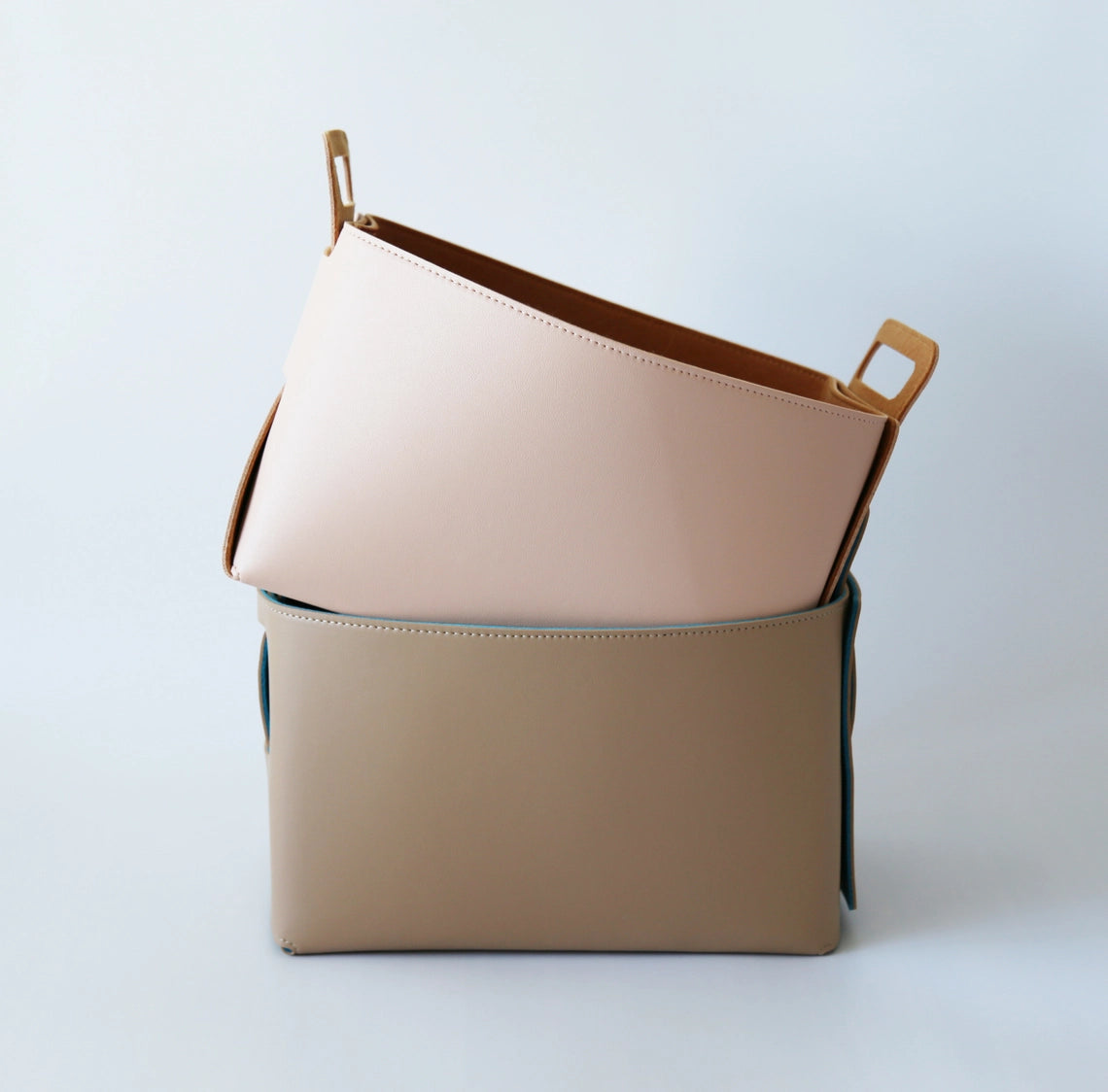 Haddington - Vegan Leather and Felt Storage Basket