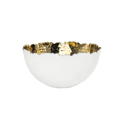 Innswood - 6.5 White/Gold Fruit Bowl