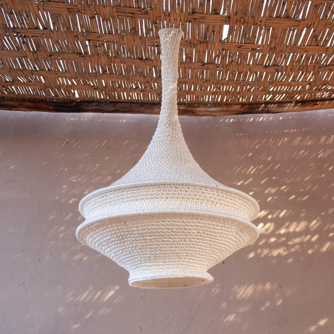 Oracabesa - Modern Crochet Lamp | Boho Light Pendant | Rustic Lampshade - DesignsByZuedi