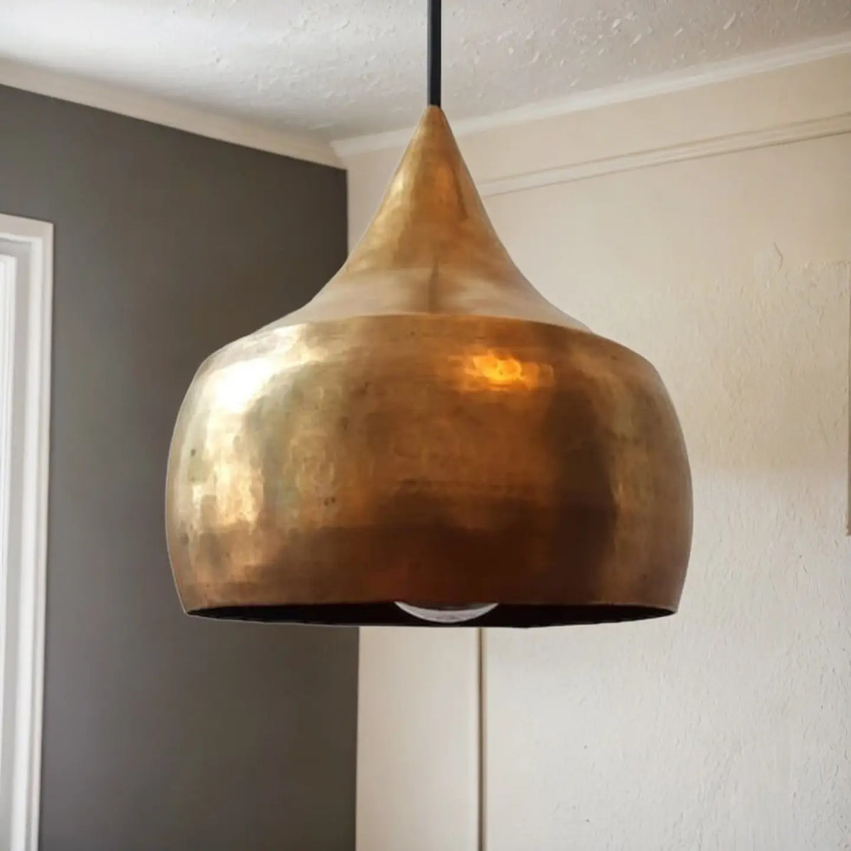 Vanity Faire Handmade Hammered Brass Pendant Light