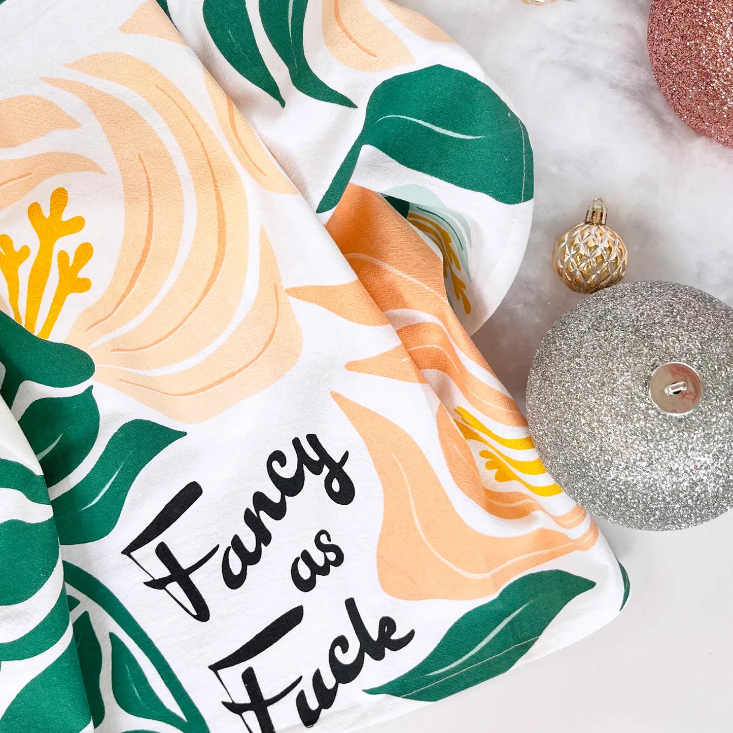 Fancy As Fuck Modern Floral Kitchen Towel