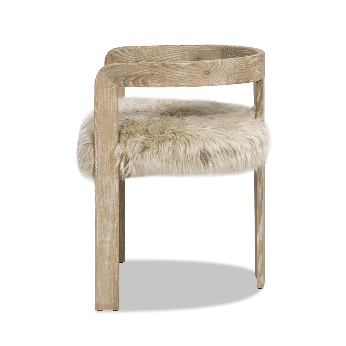 Millwick 21" Low Back Genuine Fur Dining Chair - DesignsByZuedi