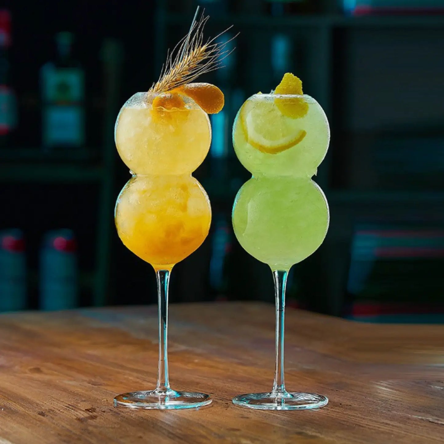 Palm Beach- Ball Shape Crystal Champagne Glass