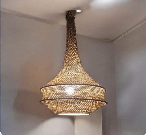 Oracabesa - Modern Crochet Lamp | Boho Light Pendant | Rustic Lampshade - DesignsByZuedi