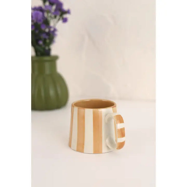 Haggley Gap Ceramic Striped Coffee Cup