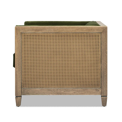 Georgia Cane Rattan Tuxedo Armchair