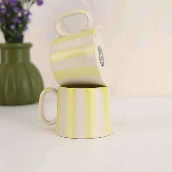 Haggley Gap Ceramic Striped Coffee Cup