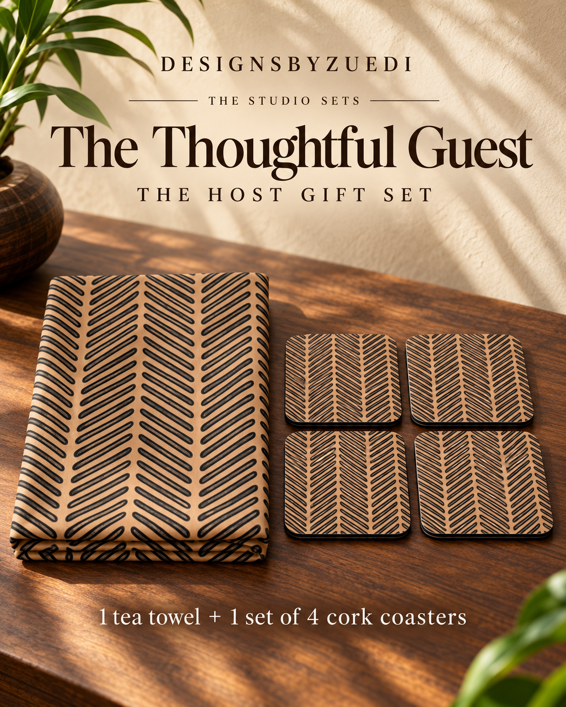 Tea Towel & Coaster Gift Set | The Thoughtful Guest