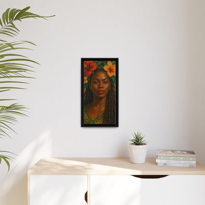 Framed Matte Canvas Print —Pennycooke Girl