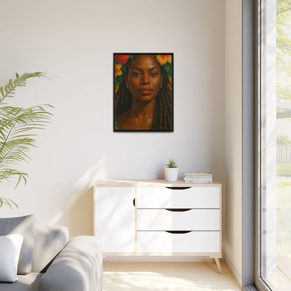 Framed Matte Canvas Print —Pennycooke Girl