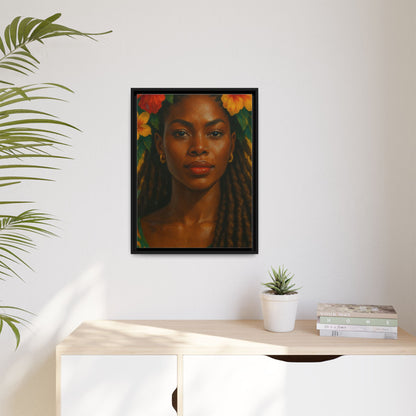 Framed Matte Canvas Print —Pennycooke Girl