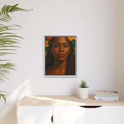 Framed Matte Canvas Print —Pennycooke Girl