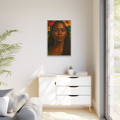 Framed Matte Canvas Print —Pennycooke Girl