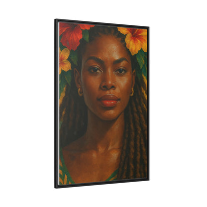 Framed Matte Canvas Print —Pennycooke Girl