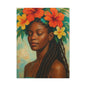 Pennycooke Girl 2 Portrait Canvas – Black Woman with Hibiscus Wall Art