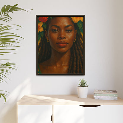 Framed Matte Canvas Print —Pennycooke Girl