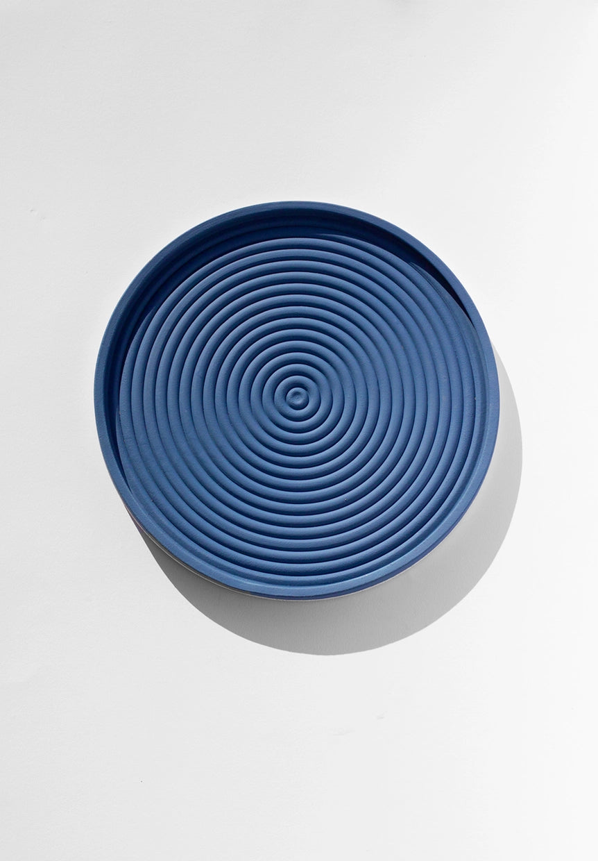 Elim - Concentric Serving Platter, Matte Cobalt