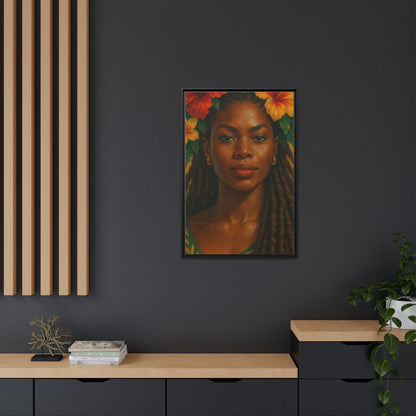 Framed Matte Canvas Print —Pennycooke Girl