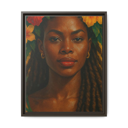 Framed Matte Canvas Print —Pennycooke Girl