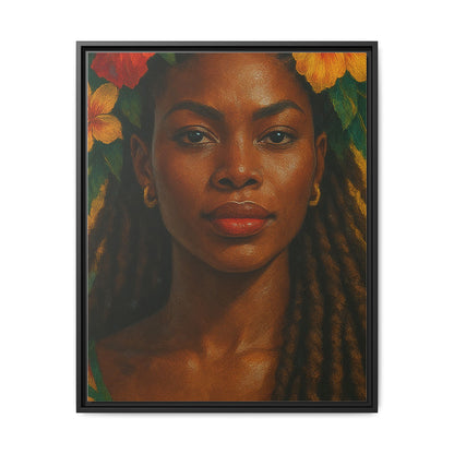 Framed Matte Canvas Print —Pennycooke Girl