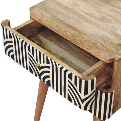 Edessa Bone Inlay Bedside Table/End Table - DesignsByZuedi