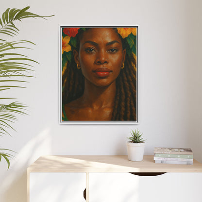 Framed Matte Canvas Print —Pennycooke Girl