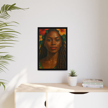 Framed Matte Canvas Print —Pennycooke Girl