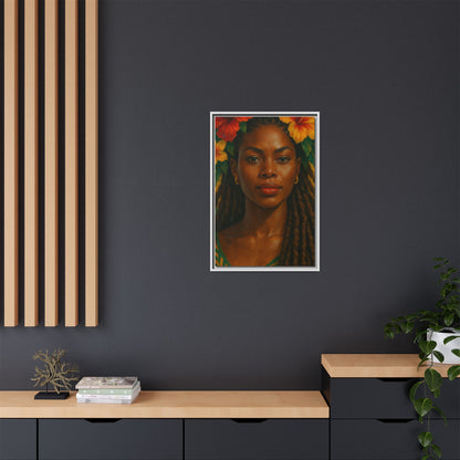 Framed Matte Canvas Print —Pennycooke Girl