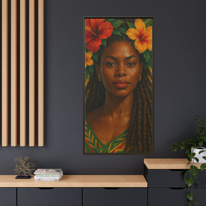 Framed Matte Canvas Print —Pennycooke Girl